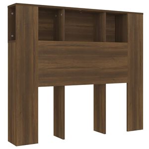 vidaXL Headboard Cabinet Brown Oak 120x18,5x102,5 cm