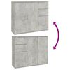 vidaXL Sideboard Concrete Grey 91x29.5x75 cm Engineered Wood