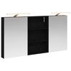 vidaXL Bathroom Cabinet Set 3 pcs Black Oak 120 x 10.5 x 60.5 cm