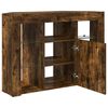 vidaXL Corner LED TV Cabinet Smoked Oak 100x40x68cm Engineered Wood
