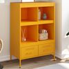 vidaXL Highboard Mustard Yellow 68x39x101.5 cm Steel