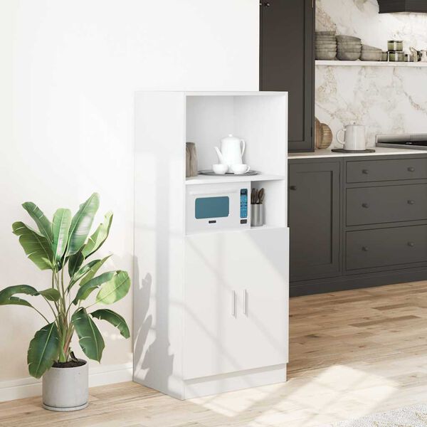 vidaXL Kitchen Cabinet White 57x41.5x131.5 cm Engineered Wood