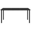 vidaXL Garden Table Black 160 x 80 x 73 cm Solid Teak wood