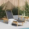 vidaXL Sun Lounger with Black Woven Webbing 55x200x30 cm Bamboo
