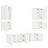 vidaXL 6 Piece TV Wall Units White Engineered Wood