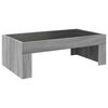 vidaXL Coffee Table with Infinity LED Grey Sonoma 90x50x30 cm