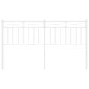 vidaXL Metal Headboard White 150 cm