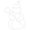 vidaXL Christmas Lights Snowman Silhouette 2 pcs 35 LEDs Warm White