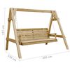 vidaXL Garden Swing Bench Impregnated Pinewood 205x150x157 cm