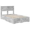 vidaXL Bed Frame Concrete Grey 120 x 190 cm Engineered Wood