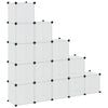 vidaXL Storage Cube Organiser with 15 Cubes and Doors Transparent PP