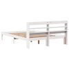 vidaXL Bed Frame without Mattress White 140x190 cm Solid Wood Pine