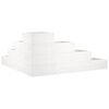vidaXL Garden Planter 4-Tier 80.5x79x36 cm White Solid Wood Pine