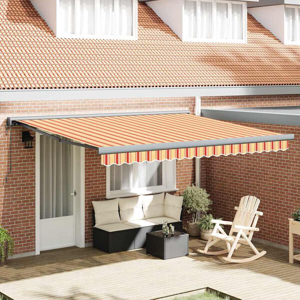 vidaXL Awning Yellow and Orange 400 x 300 x 165 cm