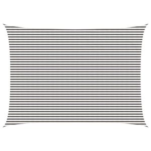 vidaXL Sunshade Sail Light Grey and White 5 x 8 m HDPE