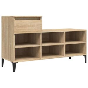 vidaXL Shoe Cabinet Sonoma Oak 102x36x60 cm Engineered Wood