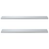 vidaXL Wall Shelves 2 pcs 100x23.5 cm Silver Stainless Steel