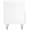 vidaXL Bedside Cabinets 2 pcs High Gloss White 40x35x47.5 cm Engineered Wood