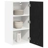 vidaXL Hanging Cabinet Riga Black Oak and White 40 x 31 x 80 cm