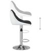 vidaXL Bar Stools 2 pcs Black and White Faux Leather