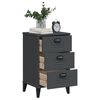 vidaXL Bedside Cabinet VIKEN Anthracite Grey Engineered Wood