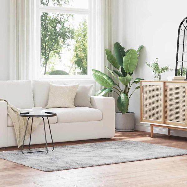 vidaXL Shaggy Rug High Pile NAVARRA Silver Grey 130x200 cm Polyester