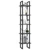 vidaXL 5-Tier Book Cabinet Grey 40x30x175 cm Pinewood