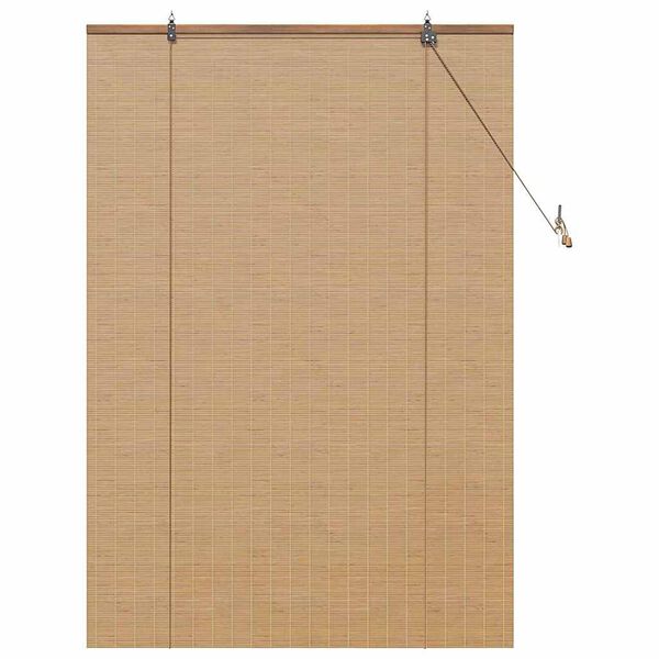 vidaXL Roller Blind with Curtains Manual Brown 100 x 160 cm Bamboo