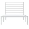vidaXL Metal Bed Frame without Mattress with Headboard White 107x203cm