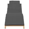 vidaXL Sunlounger 1-person Brown 185.5 x 55 x 58.5 cm Solid Teak Wood