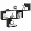 vidaXL Wall Shelf Black Oak 100x15x70 cm Engineered Wood