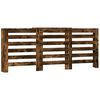 vidaXL Radiator Cover Smoked Oak 205 x 21.5 x 83.5 cm Engineered Wood