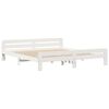 vidaXL Bed Frame without Mattress White 180x200 cm Super King Size Solid Wood Pine