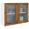 vidaXL Hanging Glass Cabinet Lyon Old Wood 80x31x60 cm Engineered Wood