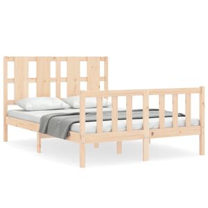 vidaXL Bed Frame without Mattress 140x190 cm Solid Wood Pine