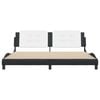 vidaXL Bed Frame without Mattress "Zadar" Black and White 200x200 cm Faux Leather
