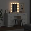 vidaXL Dressing Table 3 pcs White 40 x 41 x 135 cm Engineered wood