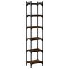 vidaXL Bookcase 6-Tier Smoked Oak 40x30x188 cm Engineered Wood