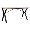 vidaXL Dining Table Y-Frame 160x80x75 cm Solid Wood Pine and Steel