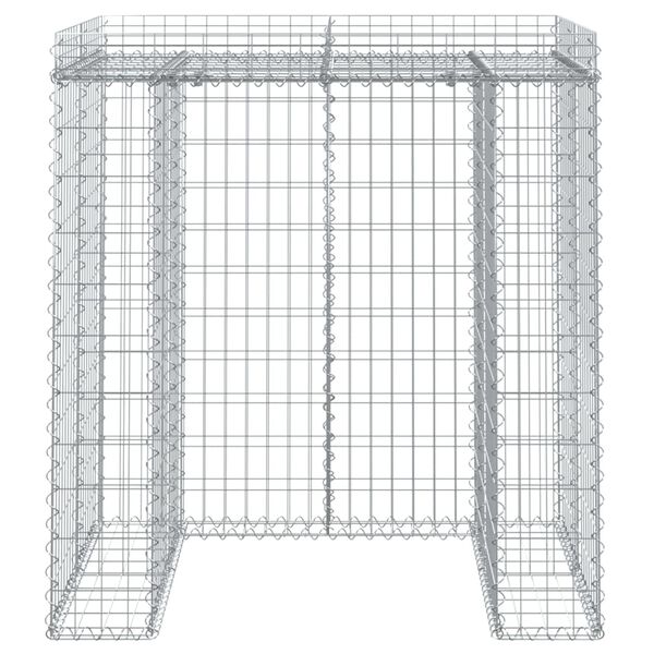 vidaXL Gabion Wall for Garbage Bin 110x91x120 cm Galvanised Iron