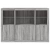 vidaXL Sideboards with LED Lights 3 pcs Grey Sonoma Engineered Wood