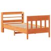 vidaXL Bed Frame without Mattress Wax Brown 90x200 cm Solid Wood Pine