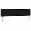 vidaXL Headboard with Headboard Black 200 cm Faux Leather
