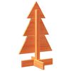 vidaXL Wooden Christmas Tree for Decoration Wax Brown 60 cm Solid Wood Pine