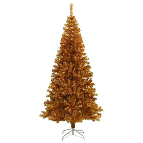 vidaXL Christmas Tree with 300 LEDs with Stand Gold 180 cm PET