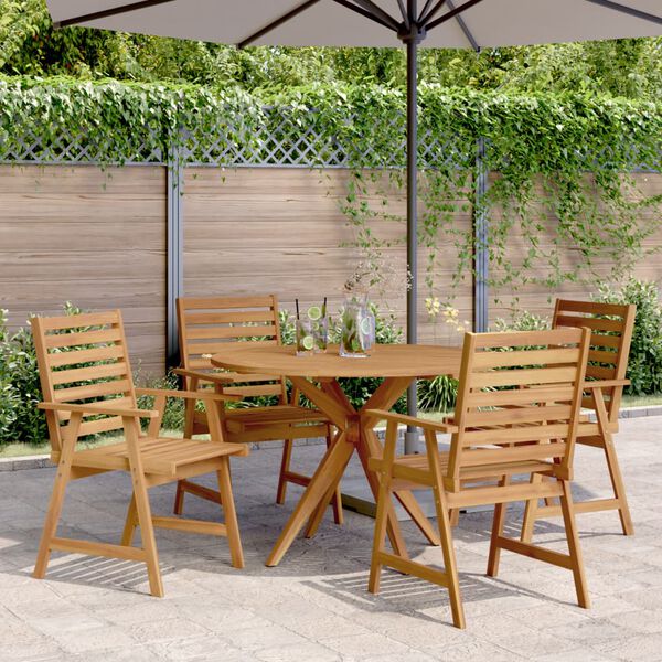 vidaXL 5 Piece Garden Dining Set Solid Wood Acacia