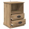 vidaXL Bedside Cabinet with Drawer 2 pcs Artisan Oak 36 x 43 x 60 cm