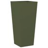 vidaXL Garden Planters Olive Green 2 pcs 35x35x75 cm Steel