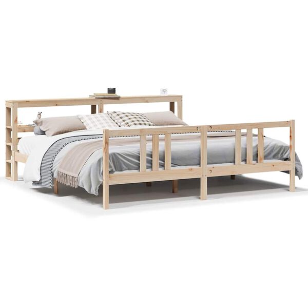 vidaXL Bed Frame with Headboard without Mattress 200x200 cm