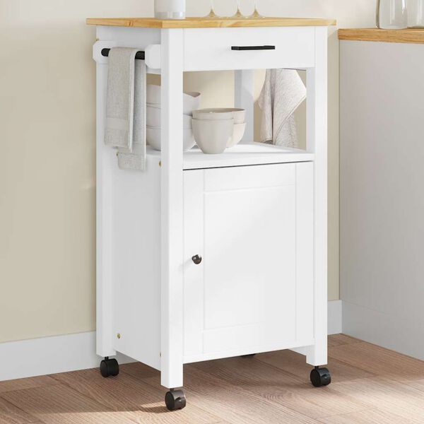 vidaXL Kitchen Trolley MONZA 48x40x88.5 cm Solid Wood Pine